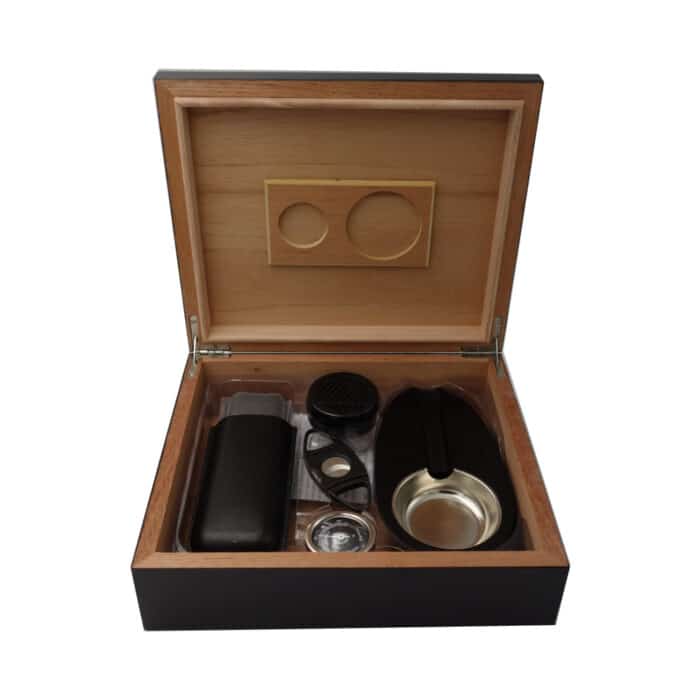 Humidor SET čierny 12 cig.